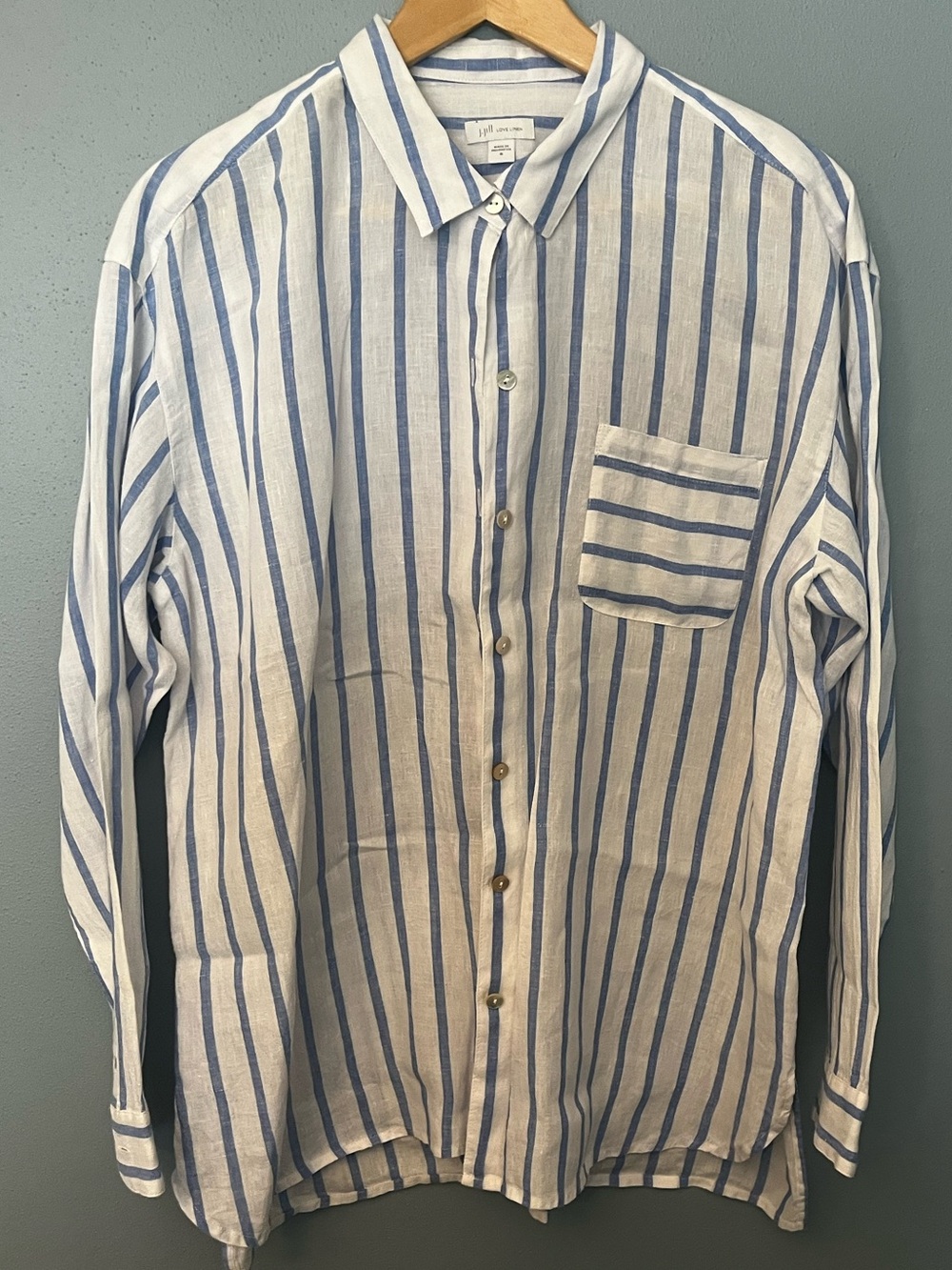 J. Jill Love Linen Button Down Shirt - Picture 1 of 3